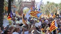 Festive parade on day of Catalonia